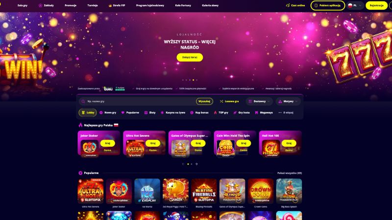 Slotoro Casino zrzut ekranu